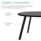 Best Choice Products 35.5in Mid-Century Modern Round Dining Table w/ Steel Legs, Adjustable Feet